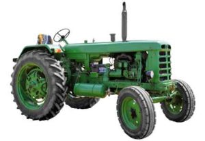 green agricultural tractor