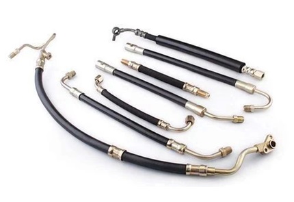 A set of a variety of Hydraulic pipes with different fittings